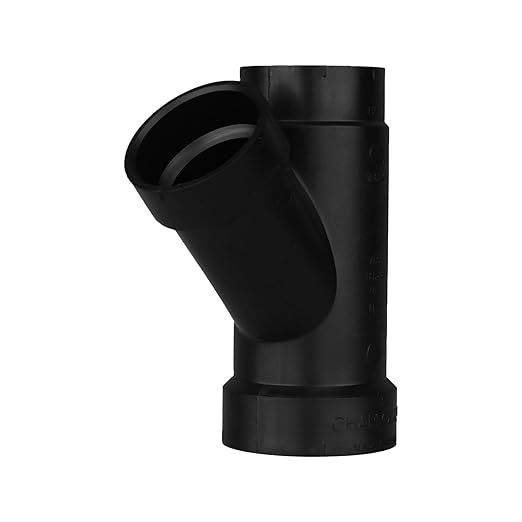 Charlotte Pipe 2" X 1-1/2" X 1-1/2" Wye Pipe Fitting - Reducing (Hub x Hub) Schedule 40 ABS DWV (Drain, Waste and Vent) Durable and Easy to Install for Home or Industrial Use (Single Unit)