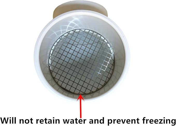PVC Vent Cap 1 pcs 90-Degree for 3" Schedule 40,PVC Termination Cap,Vent Cover Screen,Round Furnace PVC Pipe Stainless Steel Roof Vent Cap,Installation not Required That PVC Elbow,or Coupling