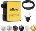 Garbage Disposal Air Switch Kit Sink Top Waste Disposal Stainless Steel White On/Off Air Button Food and Waste Disposals Part by Briidea, UL Listed