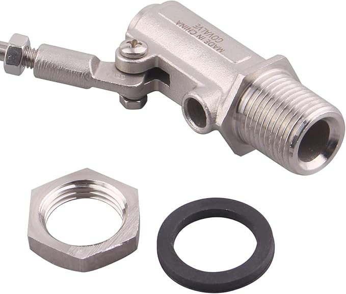 Stainless Steel Float Ball Valves - 1/2' NPT Male Thread Flow Control Float Sensor Valve Automatic Water Level Control For Tank Pond Water Tower (pack of 2)