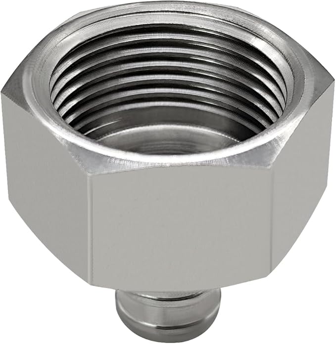 Barb Crimp PEX 1/2" x 1/4" NPT Female Thread Adapter Stainless Steel Crimp Fitting (Pack of 2)