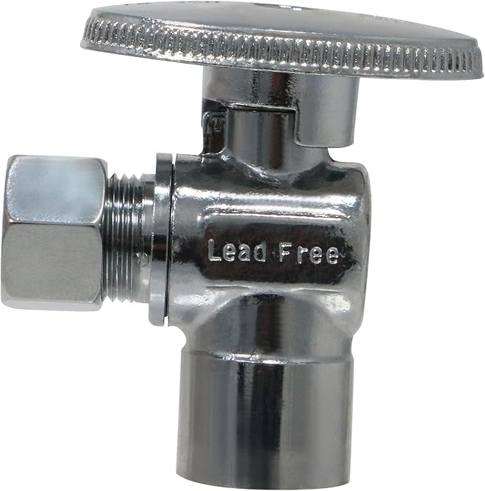 XFITTING 3/8 Inch OD Compression x 1/2 Sweat Angle Valve, 31-3-1=2XX, 2 Pieces