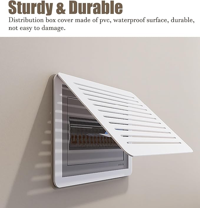 Electrical Panel Cover, Flip-Open Breaker Box Cover, Fuse Box Covers with Hinged Opening, Electric Meter Box Protective Lid
