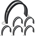 6pcs 2.5 Inch Pipe Clamp 304 Stainless Steel, Heavy Duty Rubber Cushioned Insulated Pipe Strap, U Bracket Clamp Conduit Clamp for Automotive, Wire & Tube