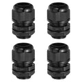 MECCANIXITY 4 Pcs M25 Cable Gland, 13-18mm Wire Hole Waterproof Nylon Joint for Cable Fixing, Wiring, Repairing, Gland Replacement, Electrical Appliances, Black