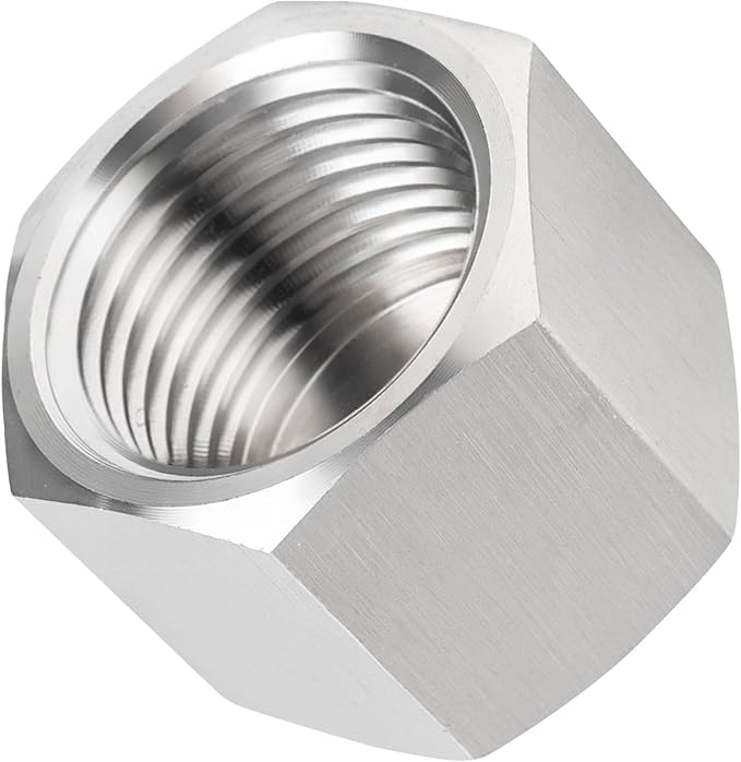 Stainless Steel 304 Hex End Cap 1" NPT Female Pipe Fitting 2pcs