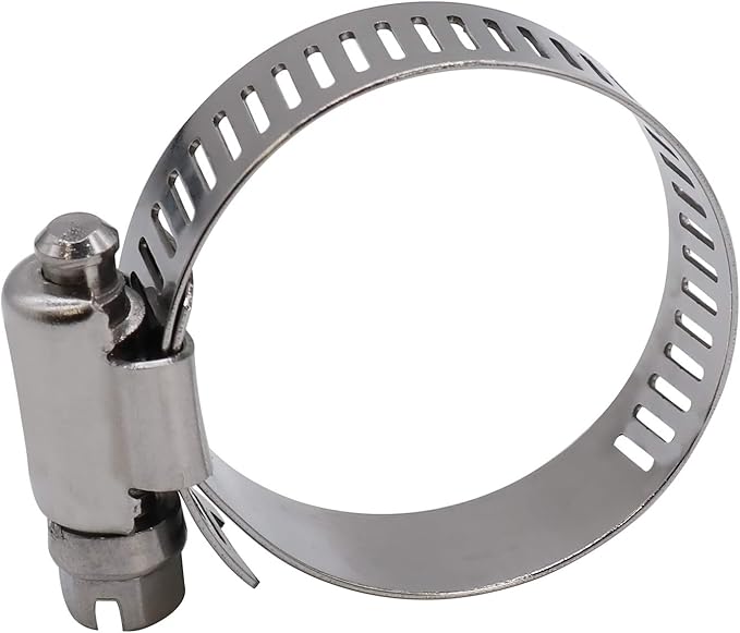 ROADFORMER 1.75" Worm Gear Hose Clamp - SAE 28 Size, Full Stainless Steel with 1/2" Band Width, Working Range 33mm - 57mm Hose Clamps,10 Pack