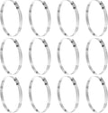 HARFINGTON 12 Pcs Hose Clamp 4-5/8"-5-1/2" (118-140mm) 304 Stainless Steel Adjustable Worm Gear Hose Clamp Assortment Kit for Fuel Line Pipe Plumbing Automotive Tube Mechanical