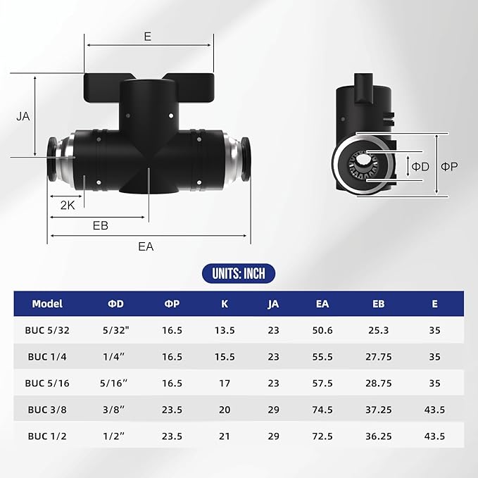 5/32(4mm) Push To Connect Valves,5/32(4mm) Air Valve Pneumatic Quick Push To Connects Fittings,Throttle Flow Speed Control