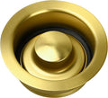 Sink Flange Gasket for Garbage Disposal and Sink Stopper Stainless Steel 3-1/2 inch Standard Sink Drain Opening Kitchen Sink Replacement Accessories (Gold Polished Brushed)