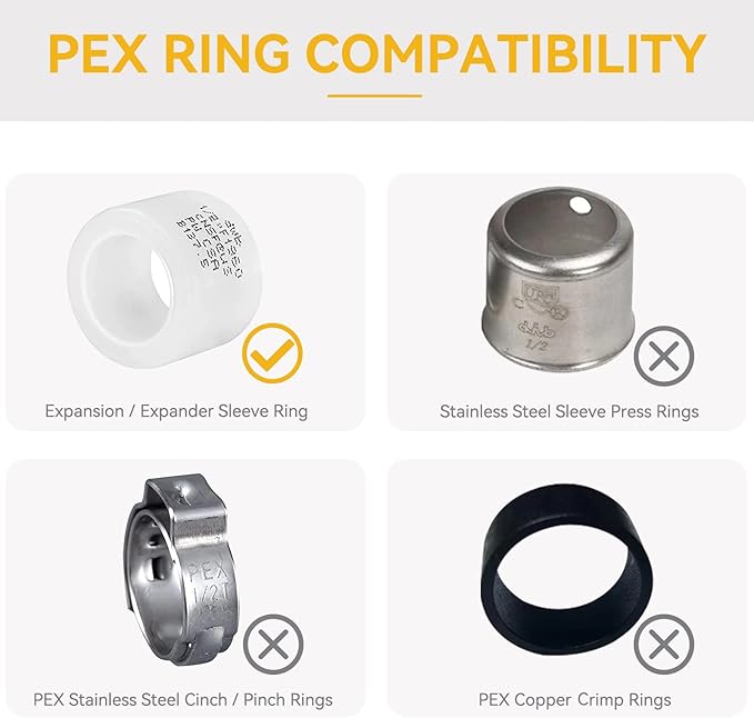 100 Pack PEX-A Fittings,3/4"x 3/4" Brass Expansion Male NPT Adapter,F1960 Male Threaded Adapter for Pex A Tubing(PEX1960018-100Pack)