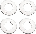 uxcell Wall Split Flange, Stainless Steel Round Escutcheon Plate for 22mm Diameter Pipe 4Pcs
