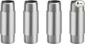 1/4"x2" 304 Stainless Steel Pipe, 1/4" NPT x 1/4" NPT Male Threaded Nipple, SCH40 Heavy Duty Pre-Cut Steel Pipe for Plumbing Gas, Hydraulic, and Industrial Applications(2", 4 Piece)