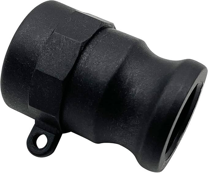 2PCS Camlock Fittings Poly Plastic NPT A-200 2" Type A Standard Couplings Cam lock Fittings Polypropylene Cam Groove Fitting Male Camlock with Female Threads (2 inch, Type A)