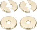 PATIKIL Wall Split Flange 70mm / 2.8" OD, 4 Pcs Round Escutcheon Plate Cover PPR Plumbing Cover Plates with Self-Adhesive Tape for 17mm / 0.7" Dia Water Pipe Faucet, Gold