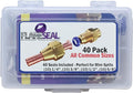 40 Pack Starter Leak Free SAE Flare Fitting Refrigerant Leaks Eliminated - Refrigeration, HVAC, Ductless, Schrader Valve or Mini Split (1/4", 3/8", 1/2", 5/8", 40 Pack Starter Kit