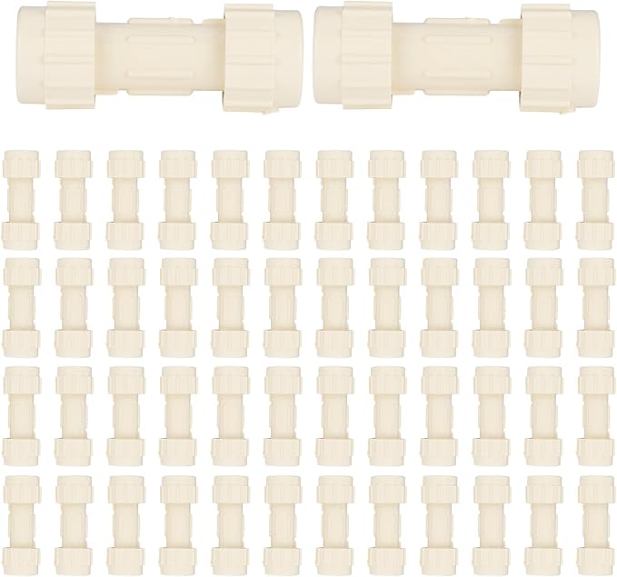 (Pack of 50) EFIELD 3/4"Compression Coupling,CPVC Fittings for Plumbing Installations and Repair (3/4"x3/4"COM),(CPVC052-5-50PCS)