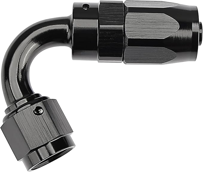 EVIL ENERGY 12AN Hose End Fitting 120 Degree Swivel for CPE Braided Fuel Hose Black