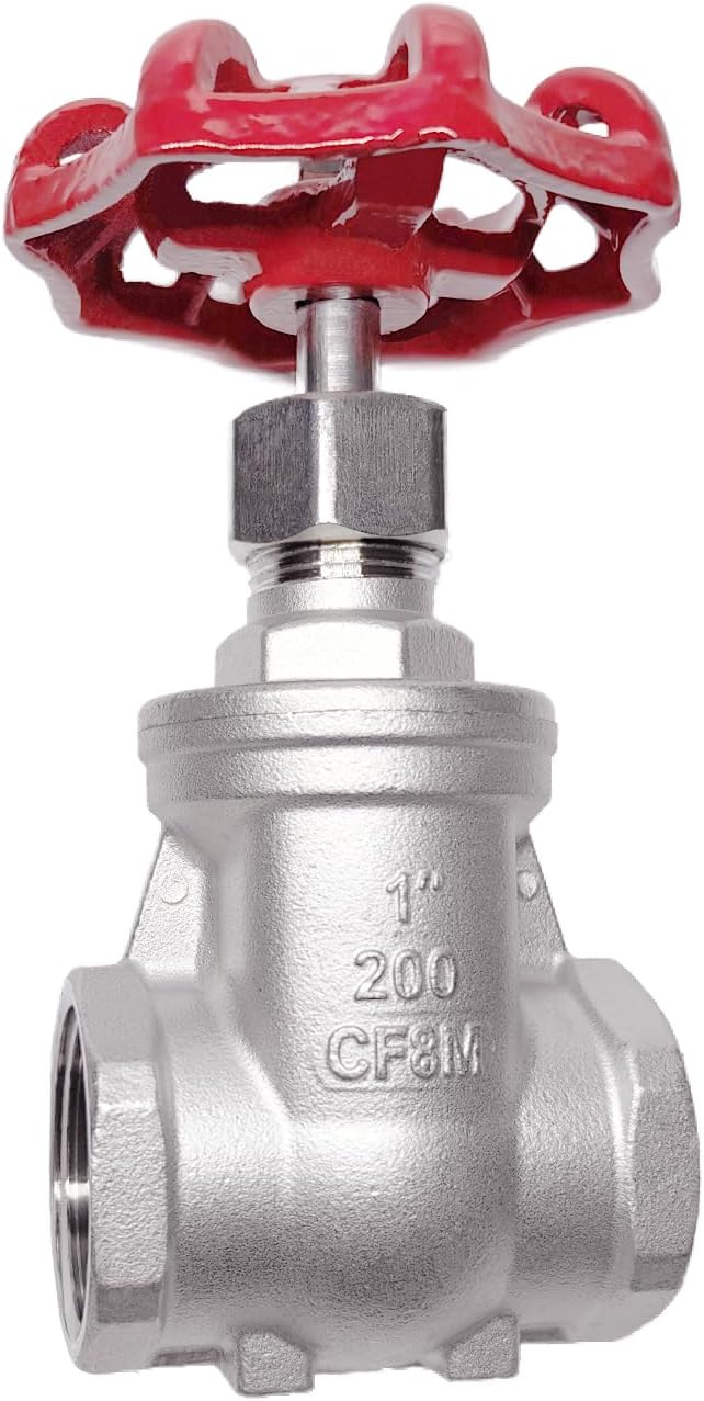 304 Stainless Steel Gate Valve DN25, 1" NPT Stainless Steel Female Threaded Rotary Globe Valve for Water Flow Switches, Fuel Water Vapor, Air Switches, Air Compressors and Sump Pumps, etc