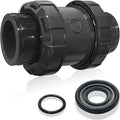 PVC Spring Ture Union Check Valve, 1in Slip Swing Utility Water One Way Check Valve, Sch80 Socket Pool Ball Check Valve for Backflow Prevention