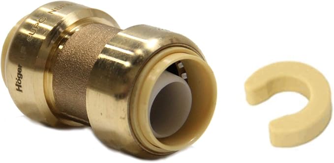 (Pack of 25) EFIELD 1/2 Inch Straight Coupling Push-Fit Fittings to Connect Pex, Copper, CPVC Tube with a Disconnect Tool,(PF003-25PCS)