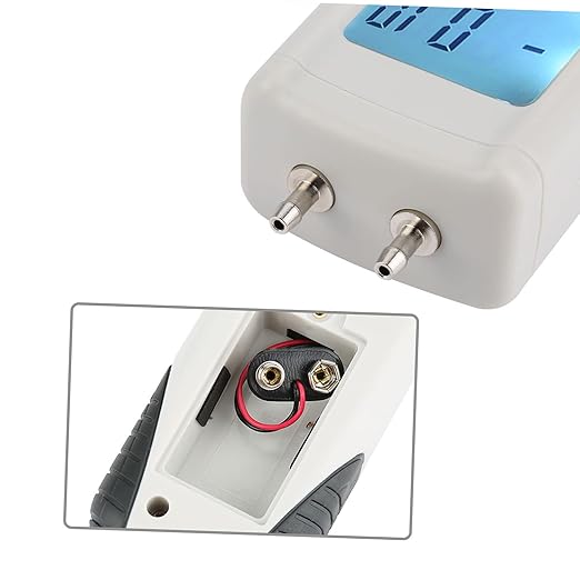 Digital Manometer, HT-1890 Handheld Differential Pressure Gauges with 11 Selectable Units Portable Air Pressure Meter for Testing