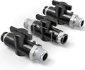 TAILONZ PNEUMATIC 1/2 Inch Tube OD x 3/8 Inch NPT Thread Ball Valve Air Flow Control Valve Push to Connect Fitting BVC-1/2-N3（Pack of 1）