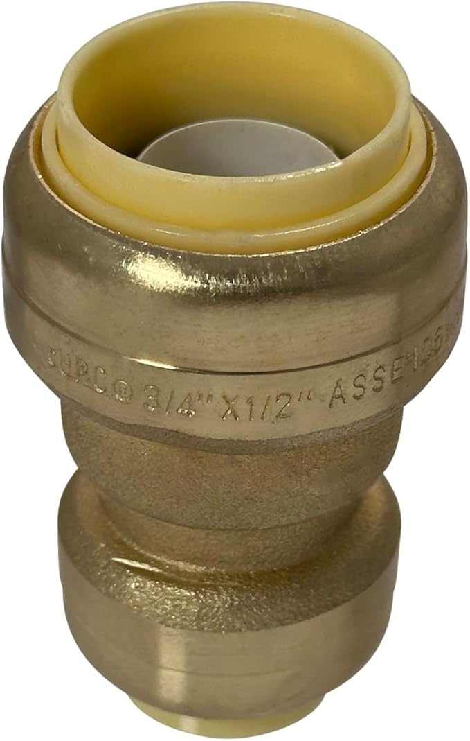 XFITTING Push Fit 3/4 Inch x 1/2 Inch Push Fit Coupling, Push Fit Reducing Coupling, 27-3-8=2XX, 2 Pieces