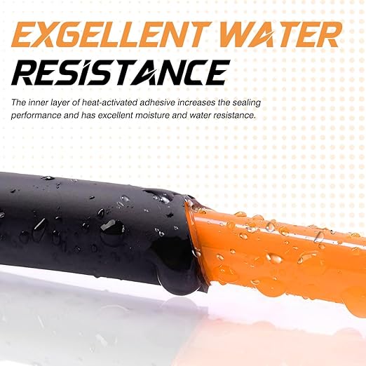 Marine Grade Heat Shrink Tubing 3:1, 3/4 Inch (19.1mm) 82 Ft – Dual Wall Adhesive Lined Waterproof Heat Shrink for Large Cables & Wire Harnesses,for Automotive, Marine & Industrial Use-Balck