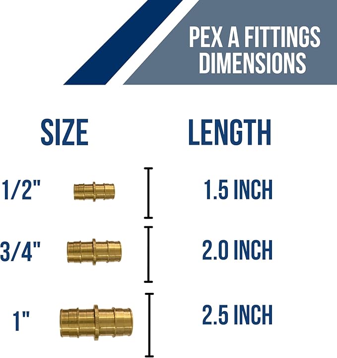 XFITTING 1/2 inch Pex A Expansion Stub Out Elbow 3.5 inch x 6 inch, F1960, Copper, 30-3-5=5X, 5 Pieces