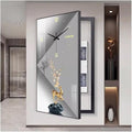 Fuse Box Cover Cabinet, Breaker Box Cover, Decorative Painting of Electricity Meter with Clock, Wall Mounted Hide Electrical Panel Cover Decorative,L,50x70cm