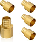 (5-Pack) PEX Fittings, Pex 1"x1" Female Sweat Copper Adapter, Brass Crimp Fittings, for PEX Tubing Pipe Plumbing, ASTM F1807(PEX1807137)