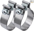 ROADFORMER 2 inch Exhaust Clamp Narrow Band Stainless Steel for Exhaust Pipe, Muffler and Exhaust System Repair (2 Pack)