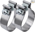 ROADFORMER 5 inch Exhaust Clamp Narrow Band Stainless Steel for Exhaust Pipe, Muffler and Exhaust System Repair (2 Pack)