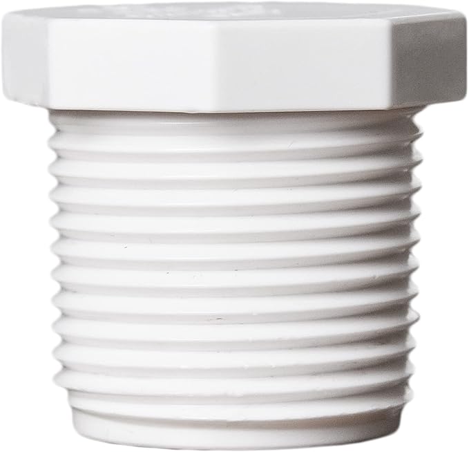 10pcs 1 Inch PVC Cleanout Plug Male Threaded Drain End Cap Couplin Adaptor for PVC Pipe Pressure Fitting Schedule 40 NPT Threads Water Pipe closing (1", 10)