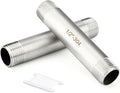 TAISHER 2PCS Stainless Steel Pipe Fittings, 1/2" BSP Male x 1/2" BSP Male Threaded, 4" Length Nipple Cast Pipe