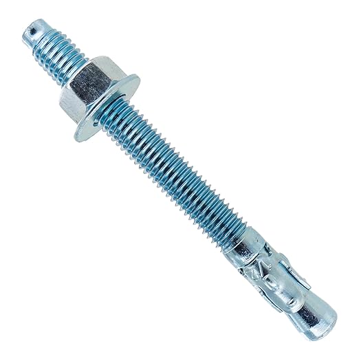 Conquest 1/2" x 4-1/2" Zinc Plated Wedge Anchors (Box of 25) – High Performance Concrete Anchors – Rust Resistant Zinc Plating for Dry Interior Environments – Heavy Duty Fastener for Concrete