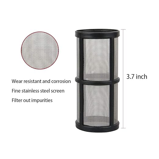 Sooprinse Garden Hose Inlet Filter for High Pressure Washer, Sediment Filter Attachment, 40 Mesh Screen, Extra 2 Pcs 100 Mesh, 3PCS O-Ring and 4PCS Filter Hose Washer