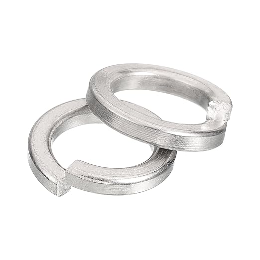 uxcell 5 Pcs Spring Lock Washer, M18 Split Lock Washer Assortment 316 Stainless Steel Lock Washers for Screws Bolts Nuts, Silver