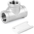 TAISHER 1PCS 304 Stainless Steel Tee Pipe Fittings, 2-1/2" x 2-1/2" x 2-1/2" NPT Female Pipe Fittings