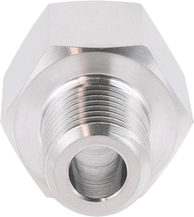 Stainless Steel 304 M20*1.5 Female Thread x 3/4" NPT Male Adapter Metric Convert NPT Pipe Fiiting for Pressure Gage 1pc