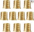 Joywayus 3/4" PEX Barb Plug End Cap Brass Crimp Fittings (Pack of 10)
