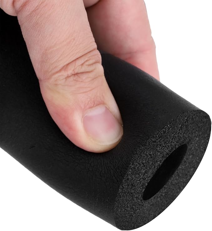 uxcell Foam Tubing for Handle Grip Support, Pipe Insulation Outside Pipe Lagging, 19mm(3/4") ID 37mm OD 1m Black