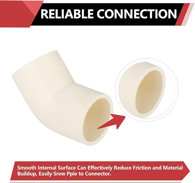 150-PACK EFIELD CPVC Elbow,1" Slip x Slip 45-Degree Elbow Fitting,(CPVC009-10-150PCS)