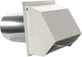 RDP Hooded Wall Vent with Screen and Damper (10 Inch, White)