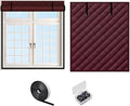 Thermal Window Cover for Wintern, Window Insulation Kit Blackout Oxford Curtain, Thicken Warm Waterproof Attic Insulation Blanket, Draft Blocker in Home RV 38 39 47 57 62 63in(Brown,51x47in)