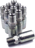(10-Pack) MP-20-20 | 1-1/4" Hose x 1-1/4" NPTF Male Pipe Thread Hydraulic Hose End Crimp Fitting