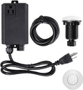 Garbage Disposal Air Switch Kit Single Outlet Sink Top Waste Disposal Short Stainless Steel White On/Off Air Button Food and Waste Disposals Part by Etoolcity