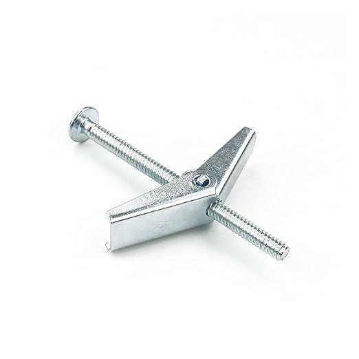 HASWARE Toggle Bolt Zinc Plated Steel and Wing Nut for Hanging Heavy Items on Drywall 1/8 x 2 (25 Pack)