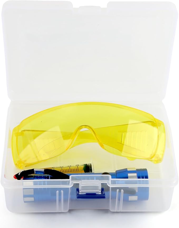 Leak Detector Kit, Air Conditioner Leak Detector Tool, AC Leak Detector Kit,Auto Air Conditioner Leak Detection Kit UV Oil Dye Leak Detection Kit